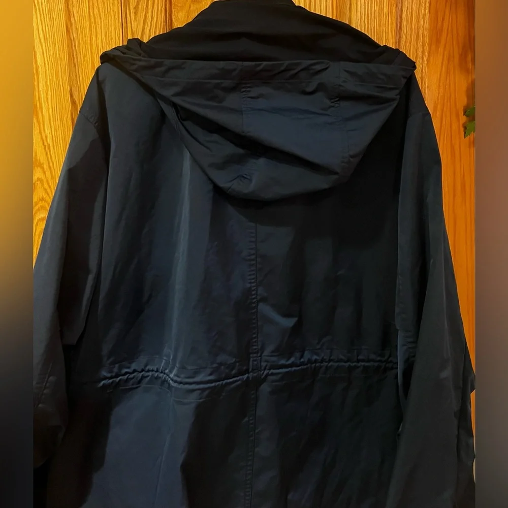 Lacoste Taffeta Hooded Extra Long Parka Jacket Coat Navy‎ Blue Men's Size 4XL